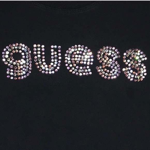 Guess Tops - Rhinestone Guess tee